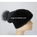 top quality knitted mink hat female